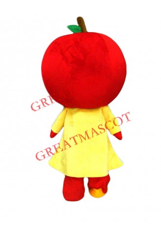Smile Red Apple Mascot Costume