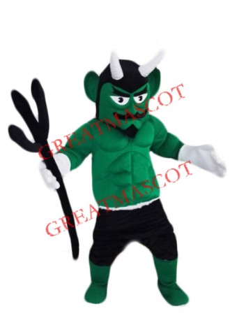 Top Quality Green Devil Mascot Costume