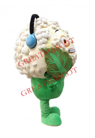 Happy Lightweight Cauliflower Mascot Costume