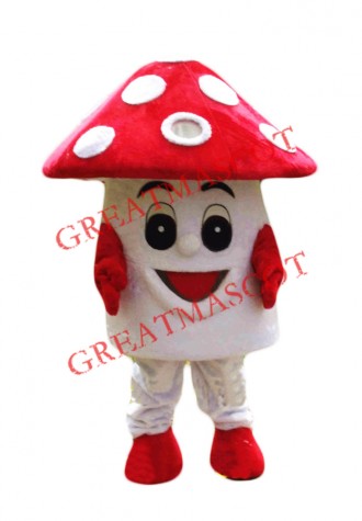 Red Mushroom Mascot Costume