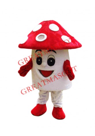 Red Mushroom Mascot Costume