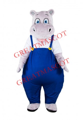 Super Cute Lightweight Hippo Mascot Costume