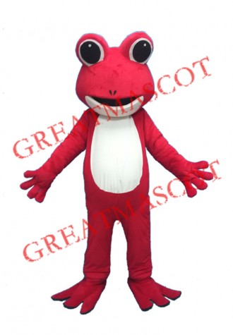 Red Frog Character Mascot Costume