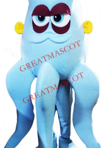 Blue Lightweight Octopus Mascot Costume