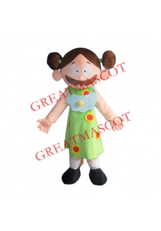 Lovely Big Mouth Girl Mascot Costume