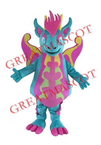 Lovely Colorful Dragon Mascot Costume