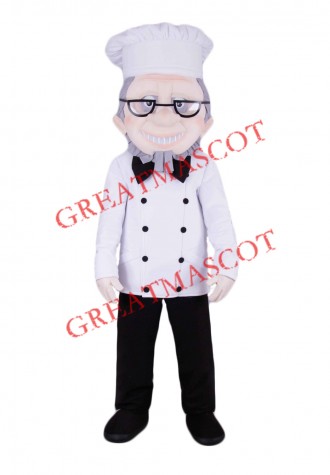 Senior Chef Mascot Costume