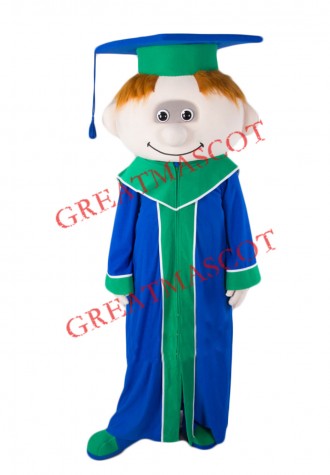 Smart Boy Mascot Costume