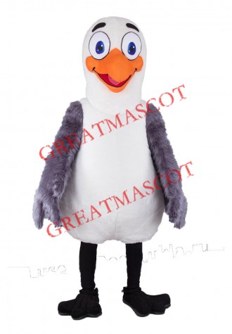 Happy lightweight Seagull Mascot Costume