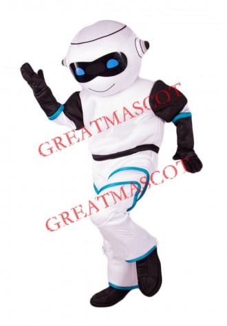 Cute White Robot Mascot Costume