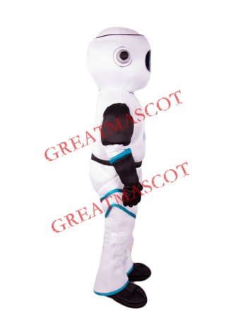 Cute White Robot Mascot Costume