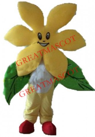 Pretty Yellow Flower Mascot Costume