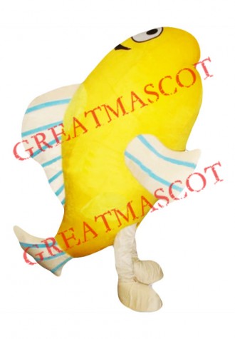 Yellow Little Fish Adult Mascot Costume