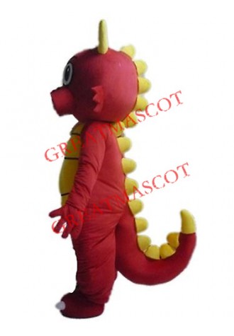 Super Cute Red Dragon Mascot Costume