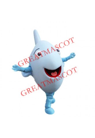 Super Cute Blue Fish Mascot Costume