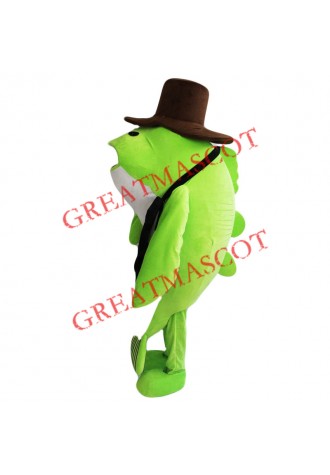 Green Fish Mascot Costume