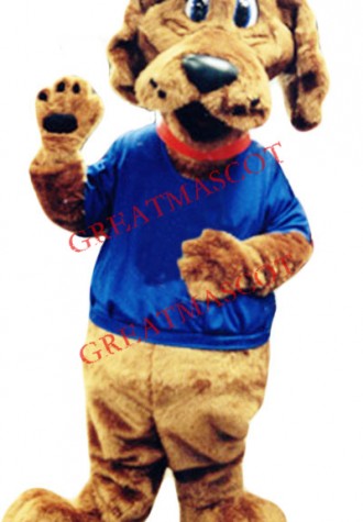 College Brown Dog Mascot Costume