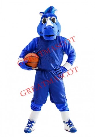 Sport College Blue Horse Mascot Costume
