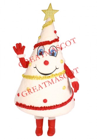White Christmas Tree Mascot Costume
