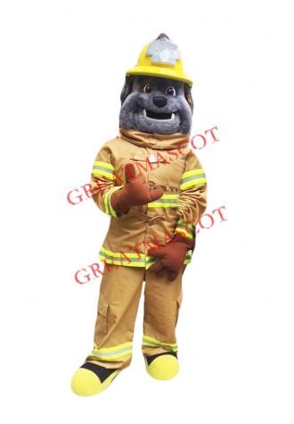 Fire Dept Bulldog Mascot Costume