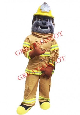 Fire Dept Bulldog Mascot Costume