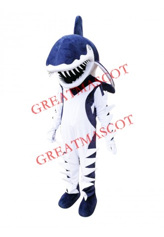 Fierce Blue Shark Mascot Costume