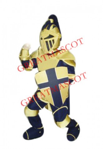Blue & Yellow Knight Mascot Costume