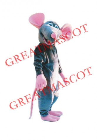 Grey & Pink Mouse Mascot Costume