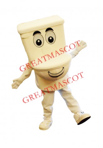 White Toilet Mascot Costume