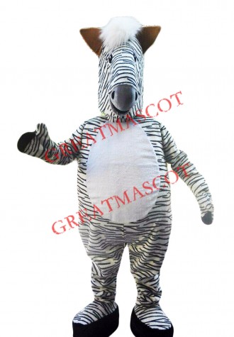 White Zebra Mascot Costume Free Shipping
