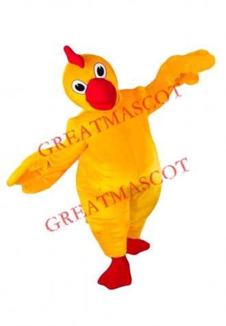 Top Quality Yellow Chicken Mascot Costume