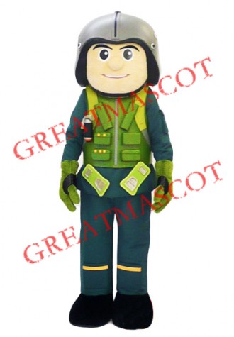 Pilot Man Mascot Costume