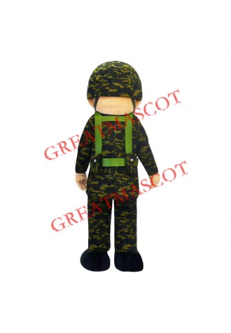 Military Man Mascot Costume