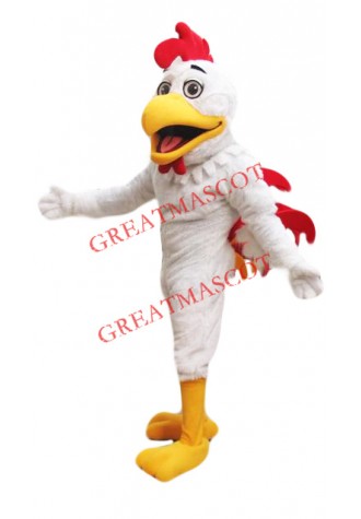 Top Quality Lightweight White Roosters Mascot Costume