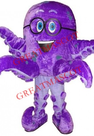 Happy Lightweight Octopus Mascot Costume