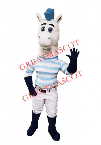 White Sport Hose Mascot Costume