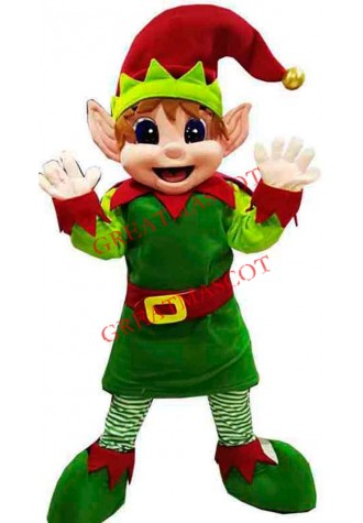 Christmas Elf Mascot Costume Free Shipping