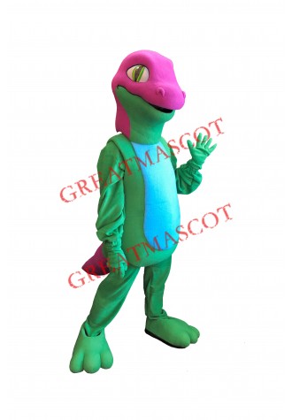 Green & Red Lizard Mascot Costume