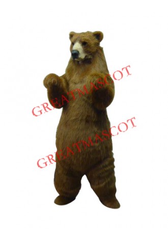 Realistic Grizzly Bear Mascot Costume (US IN STOCK)