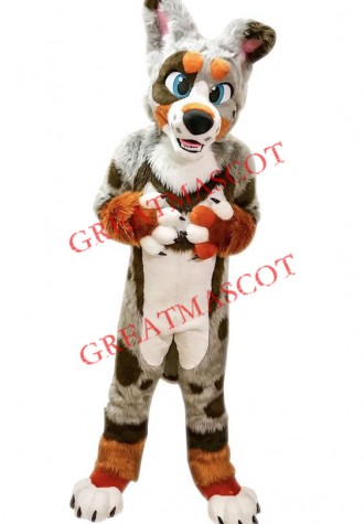 Colorful Husky Dog Mascot Costume