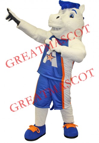 White Mustang Mascot Costume
