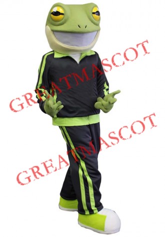 Sport Green Frog Mascot Costume