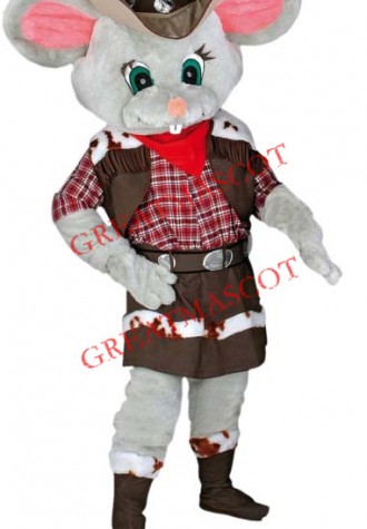Grey Female Mouse Mascot Costume