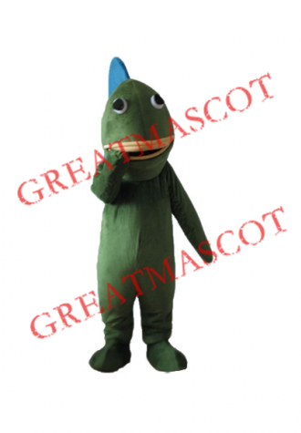 Cheap Green & Blue Fish Mascot Costume