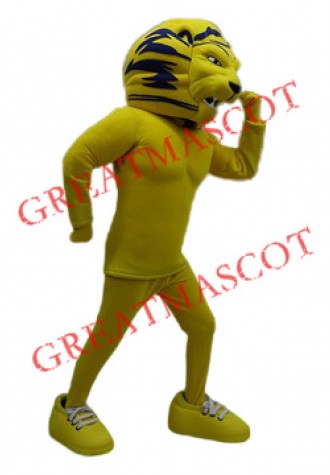High Quality Yellow Lion Mascot Costume