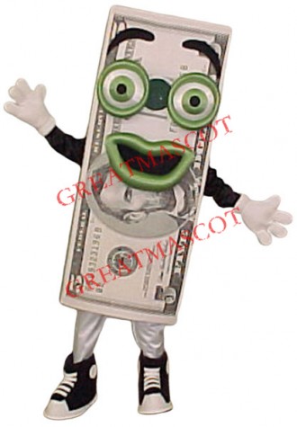 Dollar Bill Mascot Costume
