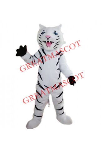 Fierce White Tiger Mascot Costume
