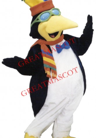 Friendly Christmas Penguin Mascot Costume