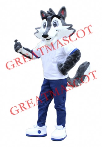 Friendly Lightweight Wolf Mascot Costume