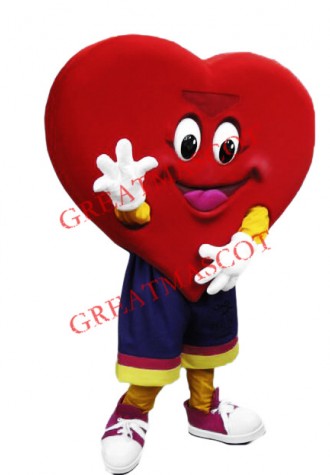 Happy Lightweight Heart Mascot Costume